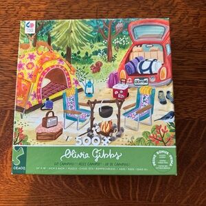 500 piece “Go Camping” jigsaw puzzle by Olivia Gibbs